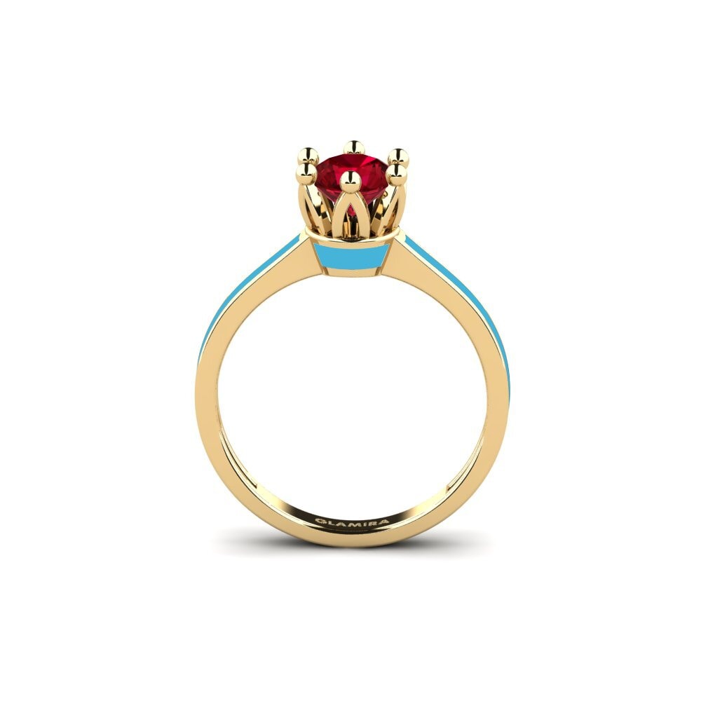 Roter Zirkonia Ring Uriss