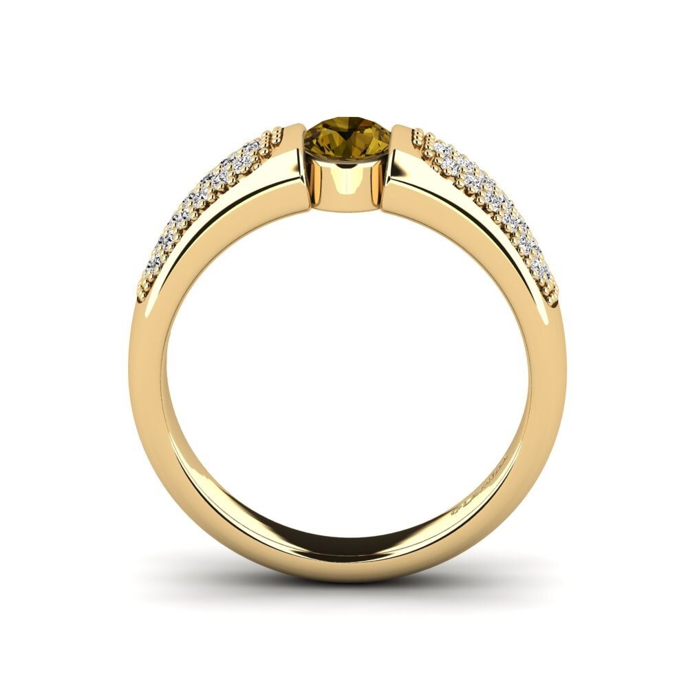 Circón Marrón Anillo de compromiso Velaend