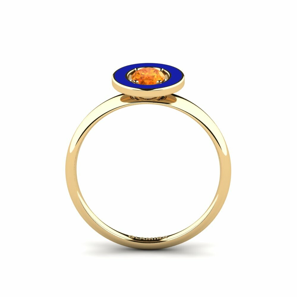 Saphir orange Bague Wuchang