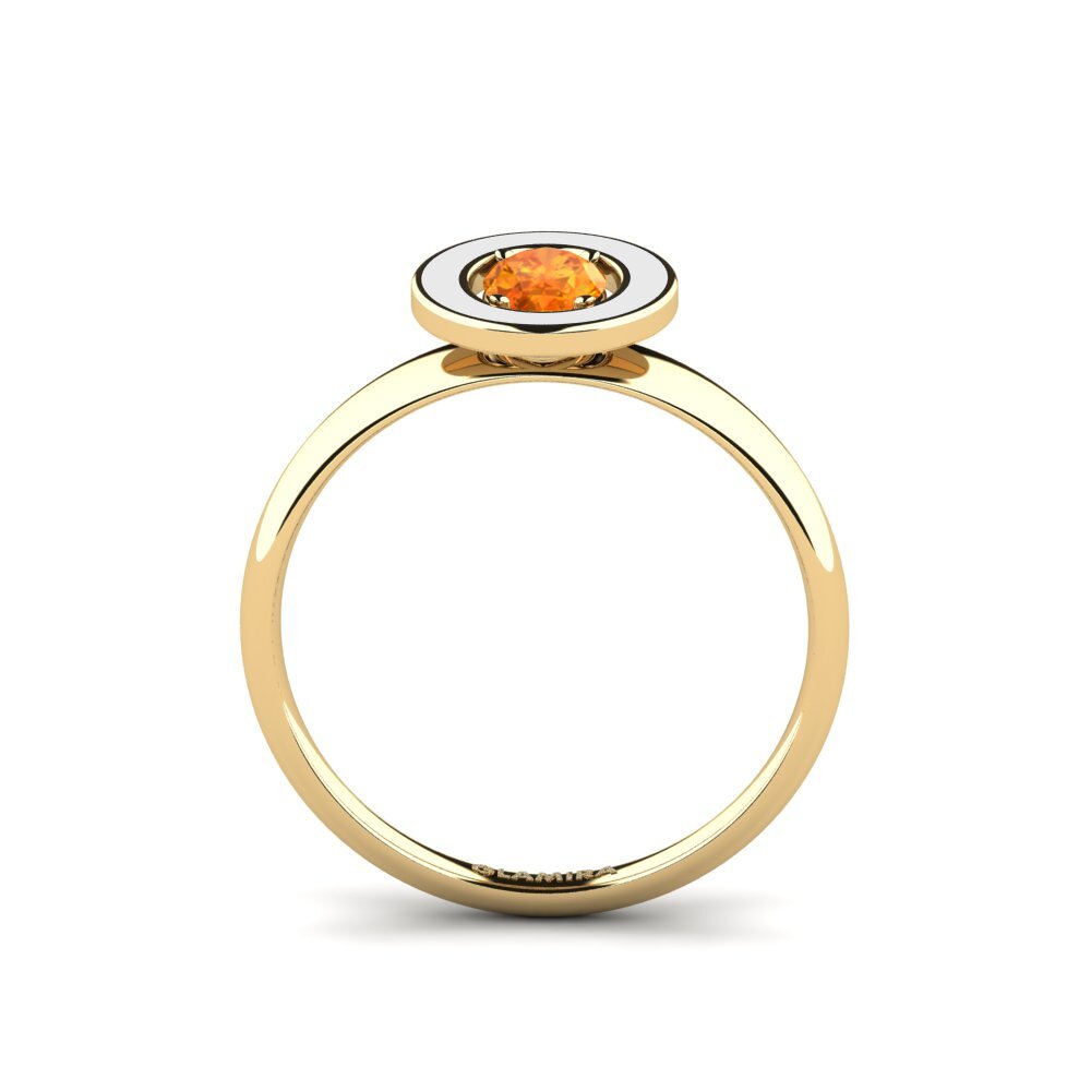 Orangefarbener Saphir Ring Wuchang