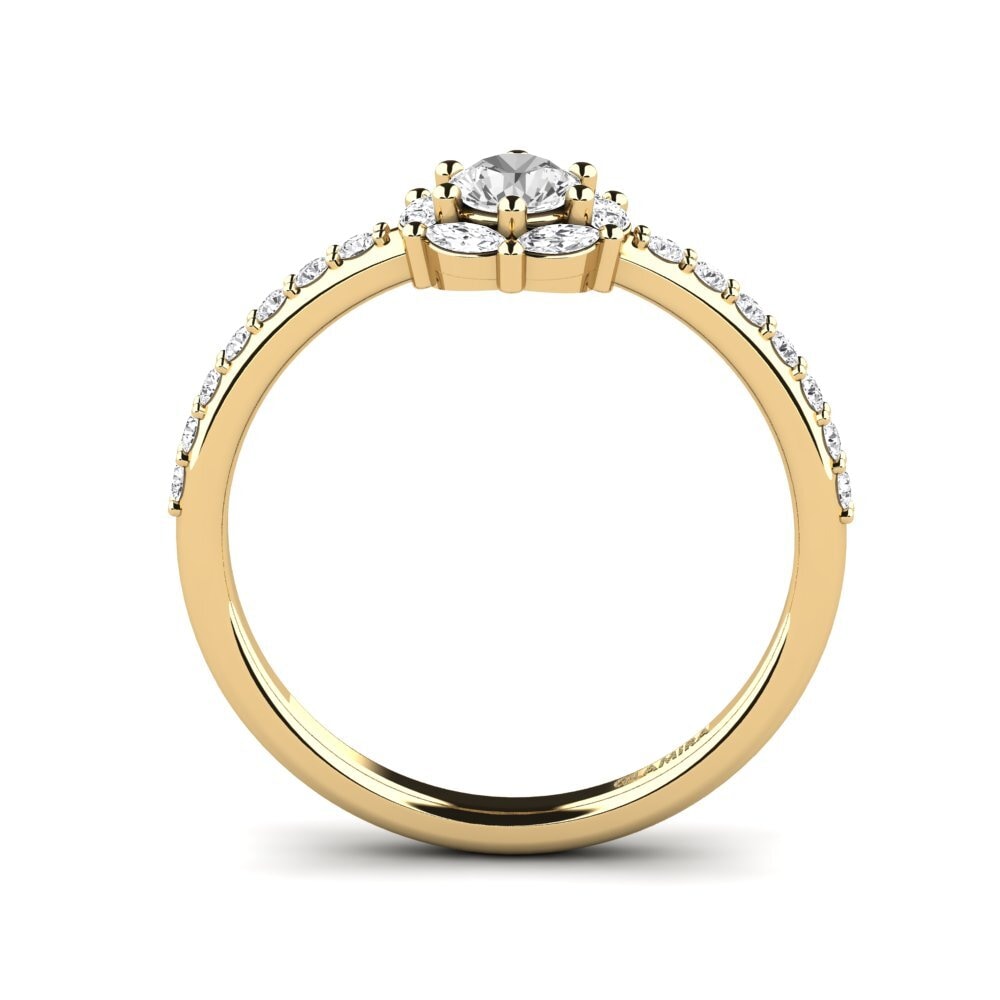 Zafiro blanco Anillo de compromiso Zayolo