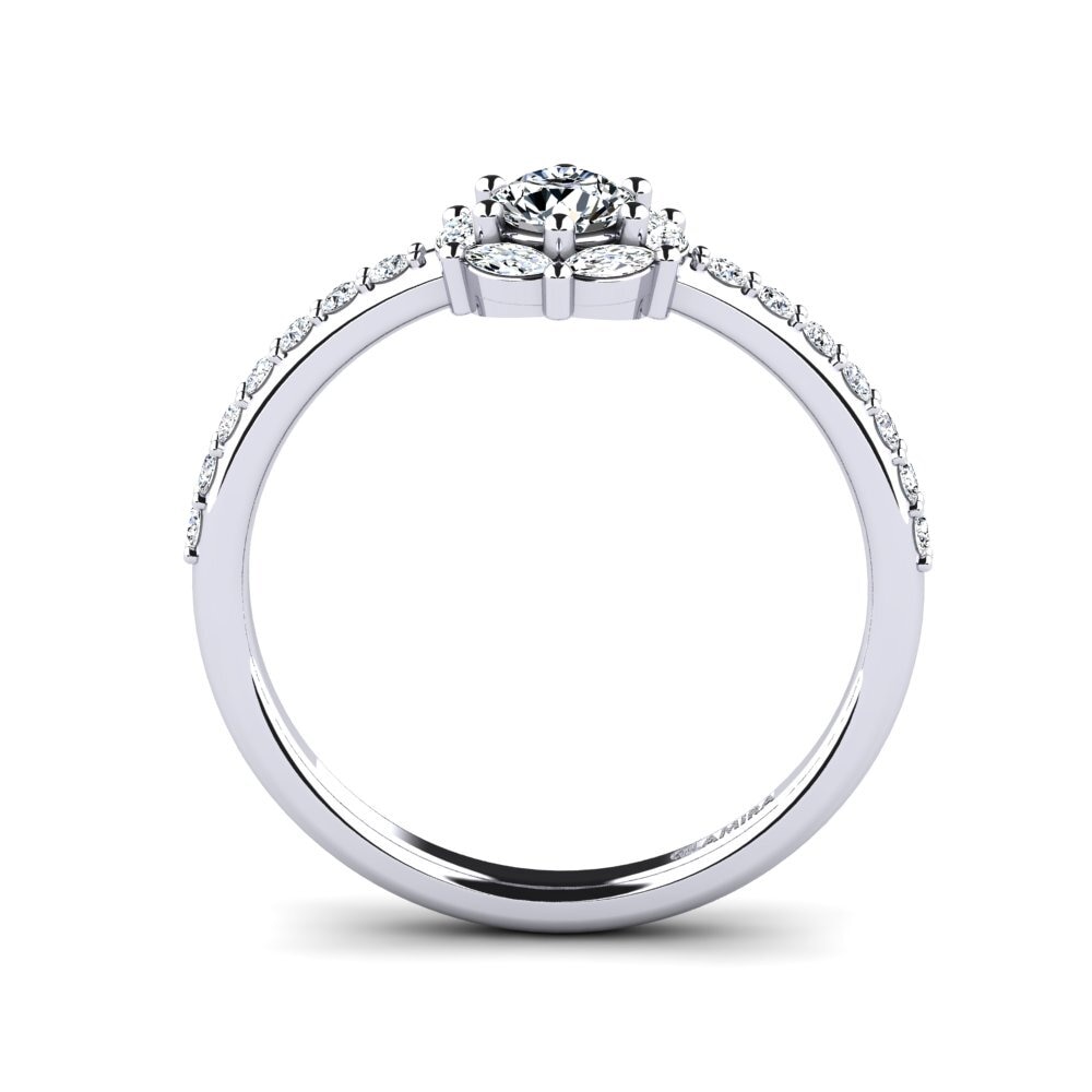 9ct White Gold Engagement Ring Zayolo