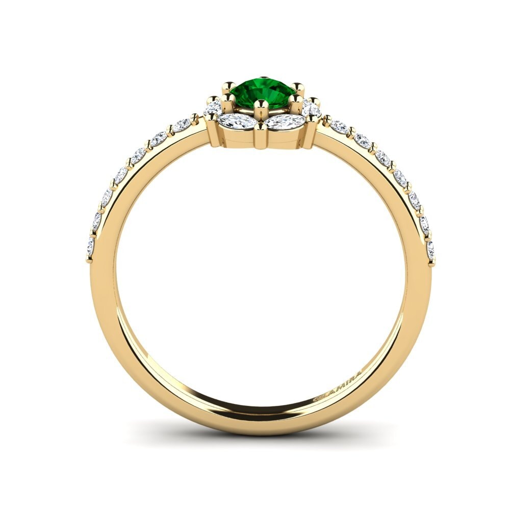 Green Zirconia Engagement Ring Zayolo