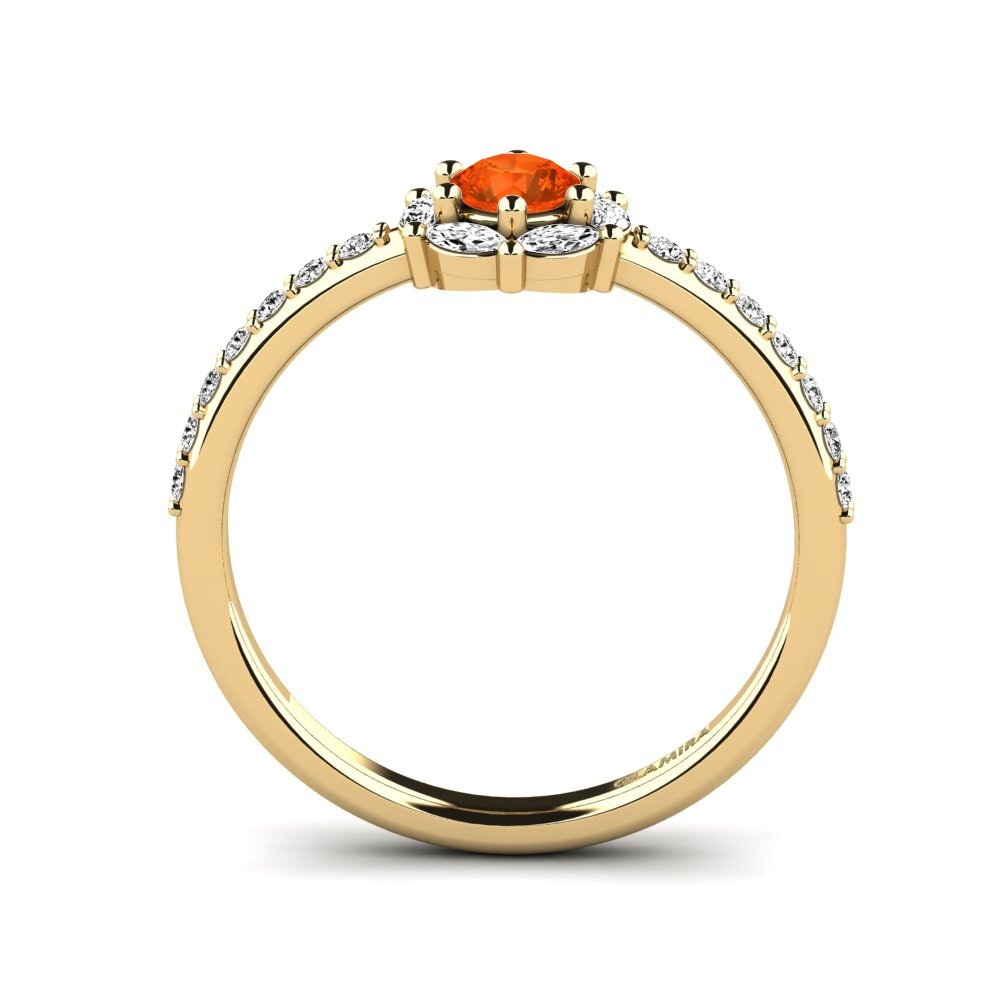 Ópalo Fuego Anillo de compromiso Zayolo