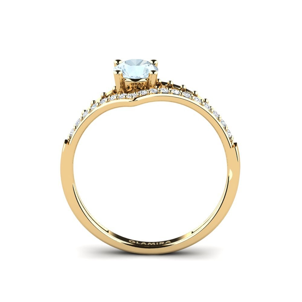 Aquamarine Engagement Ring Zensben