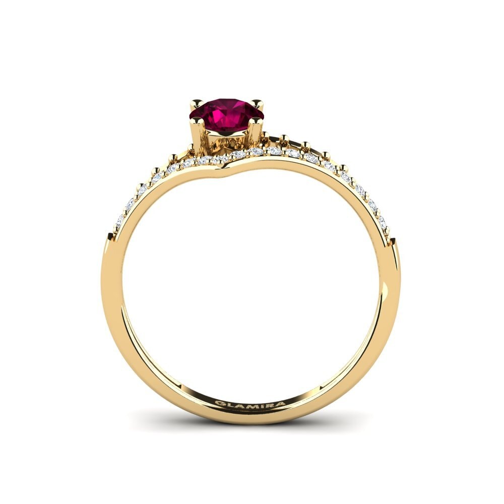 Rhodolite Garnet Engagement Ring Zensben