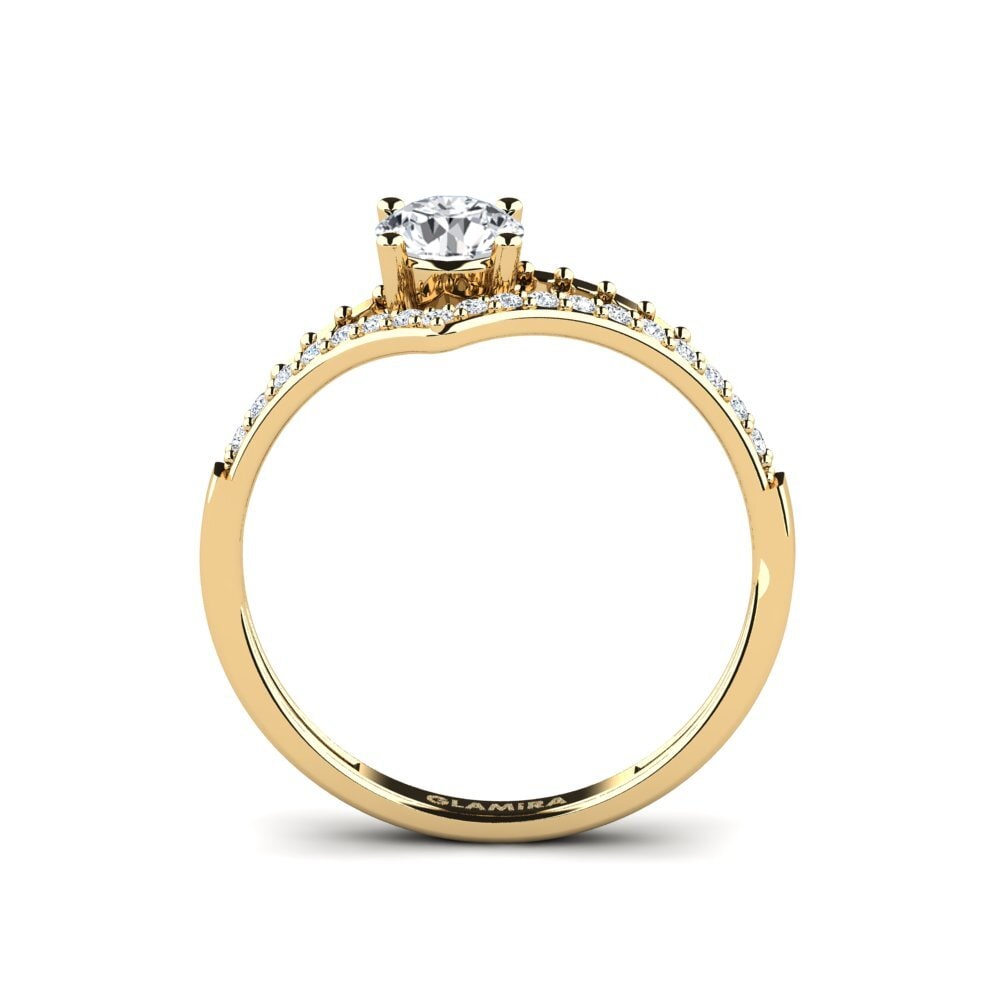 White Zircon Engagement Ring Zensben