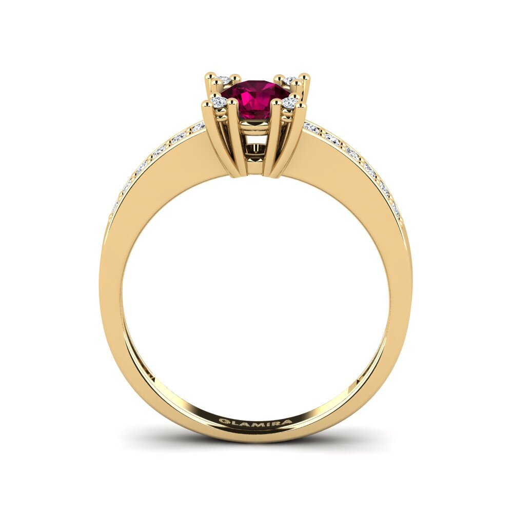 Rhodolite Garnet Engagement Ring Ziboat