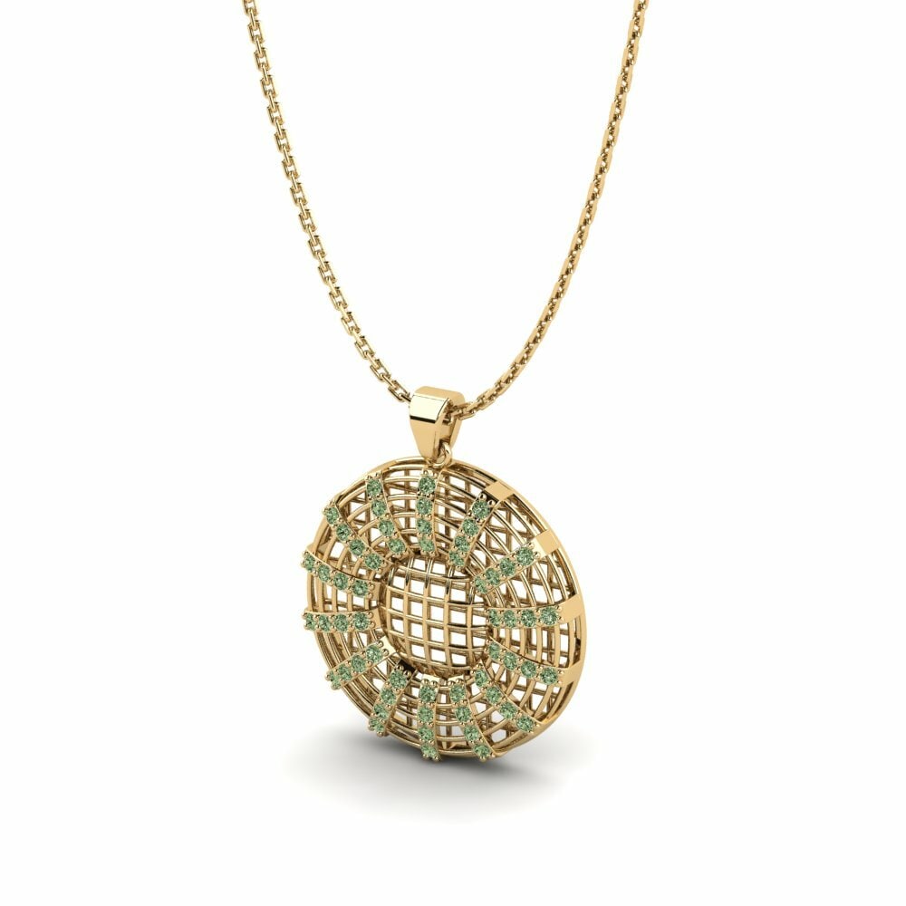 Diamante Verde Colgante de Mujer Alyanc