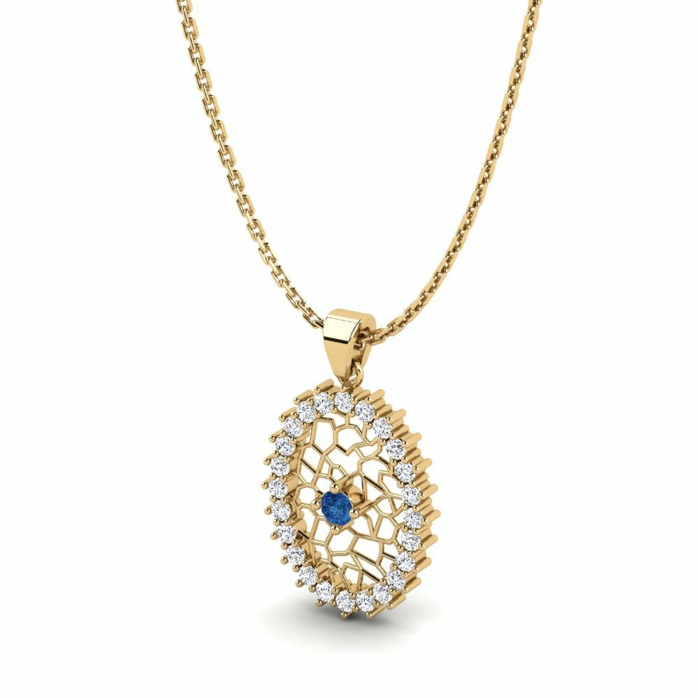 Circonita Azul Oscuro Colgante de Mujer Brenas