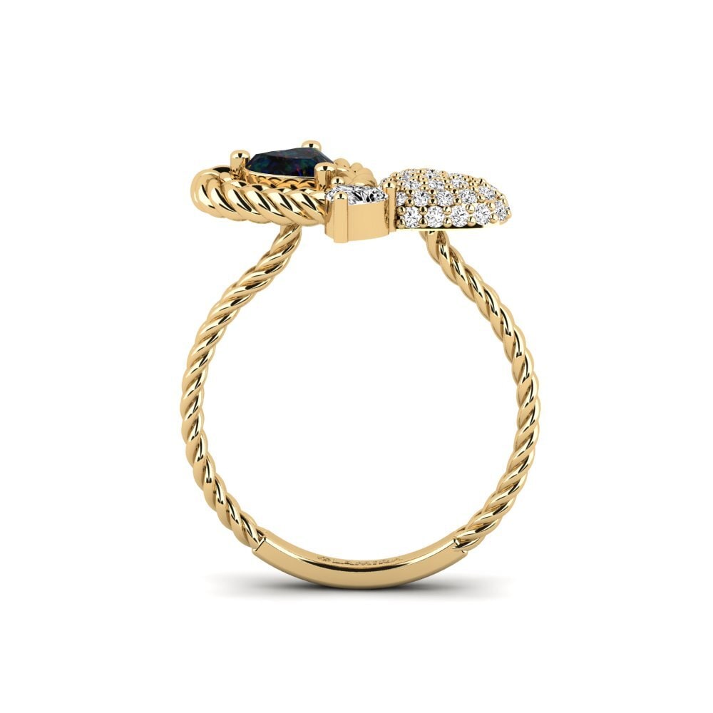 Opalo Negro Anillo Athismons