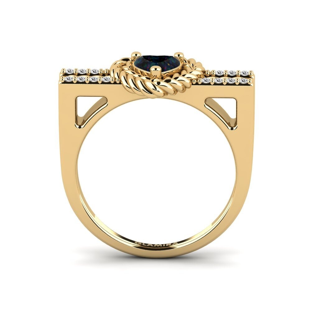 Opalo Negro Anillo Ciocolato