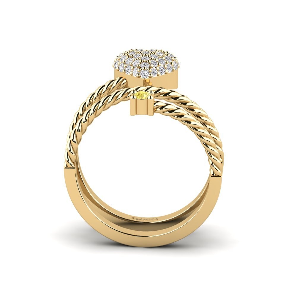 Zafiro amarillo Anillo Soufflessa