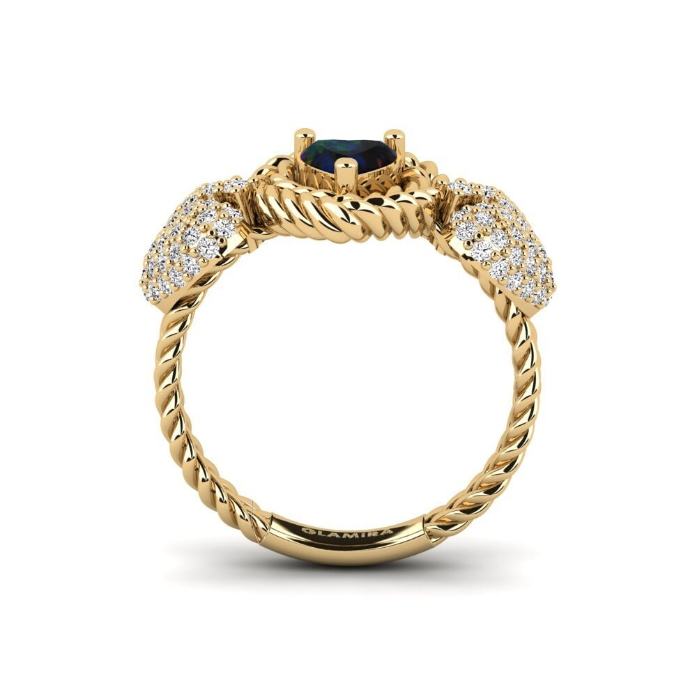 Opalo Negro Anillo Verdichio
