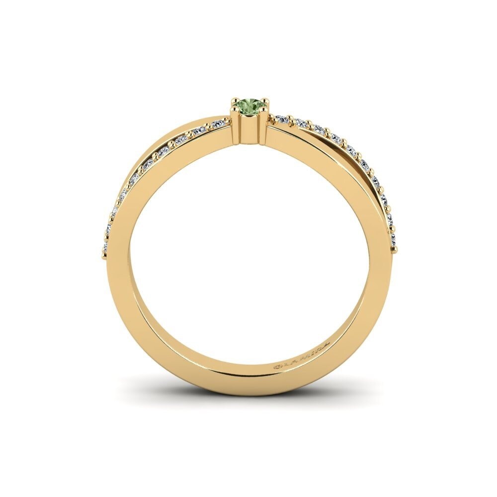 Diamante Verde Anel de Noivado Bedarrides