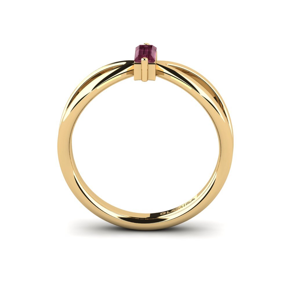 Rhodolite Garnet Engagement Ring Bedoin