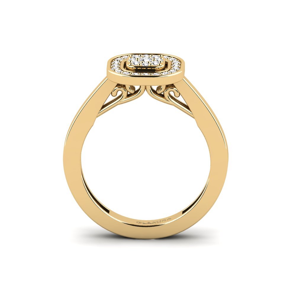 White sapphire Engagement Ring Bifigi
