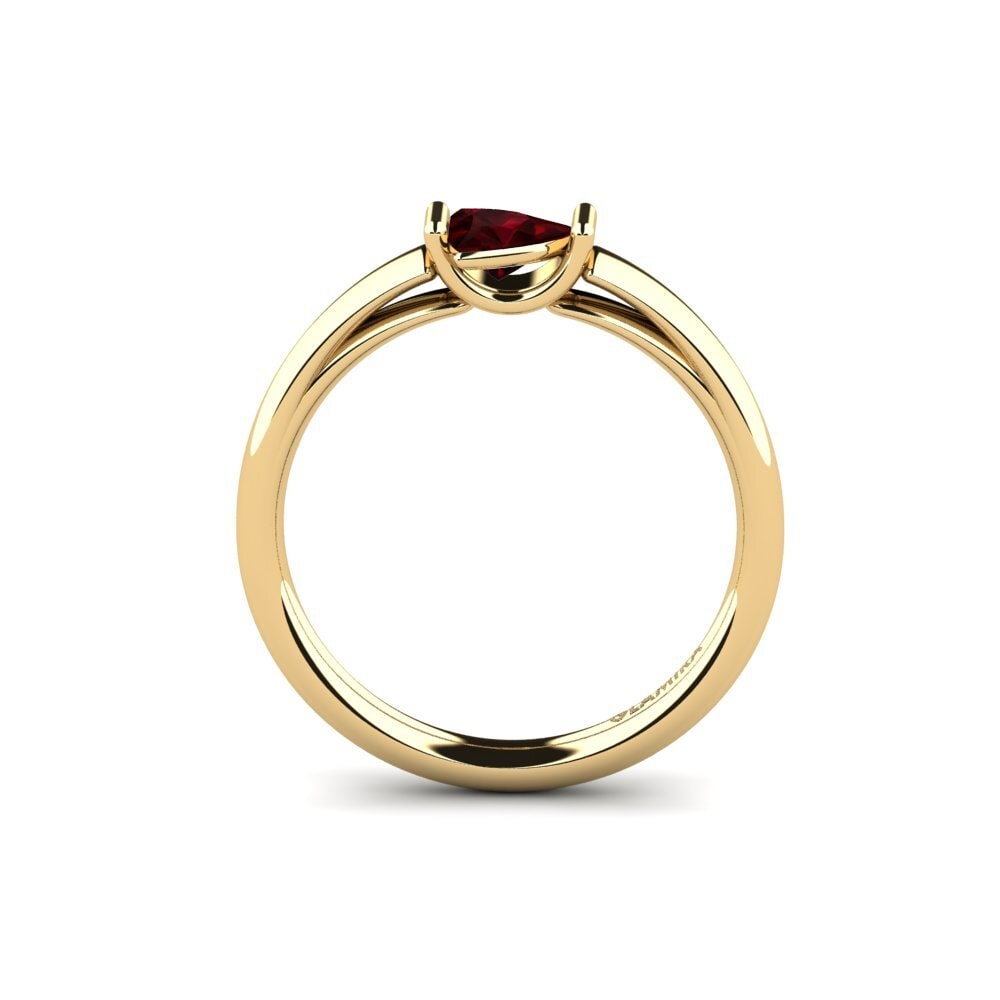 Trillion Garnet Engagement Ring Erkuyut