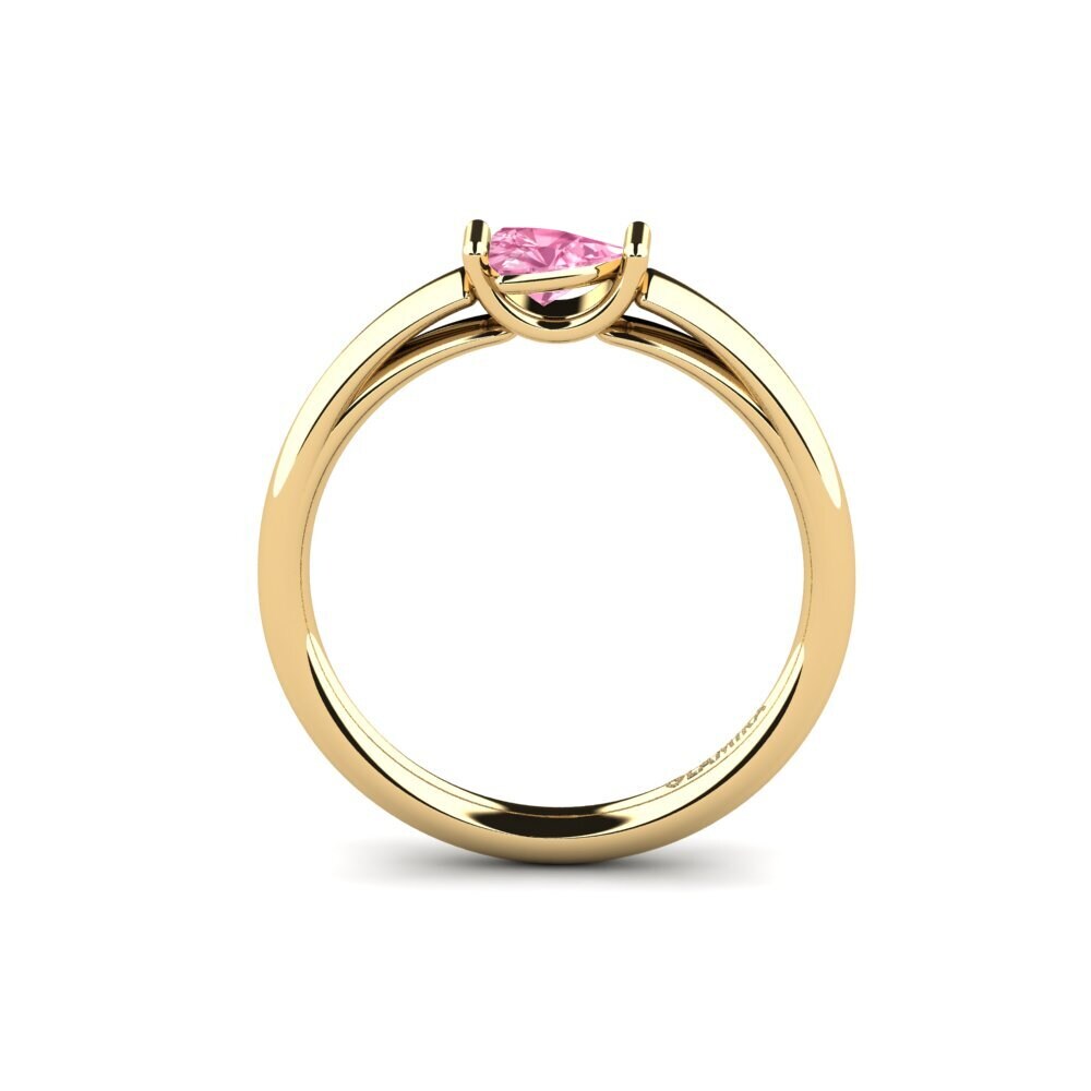 Trillion Pink Sapphire Engagement Ring Erkuyut