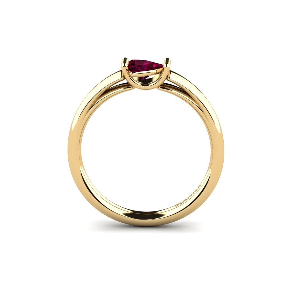 Granate Rhodolite Anillo de compromiso Erkuyut