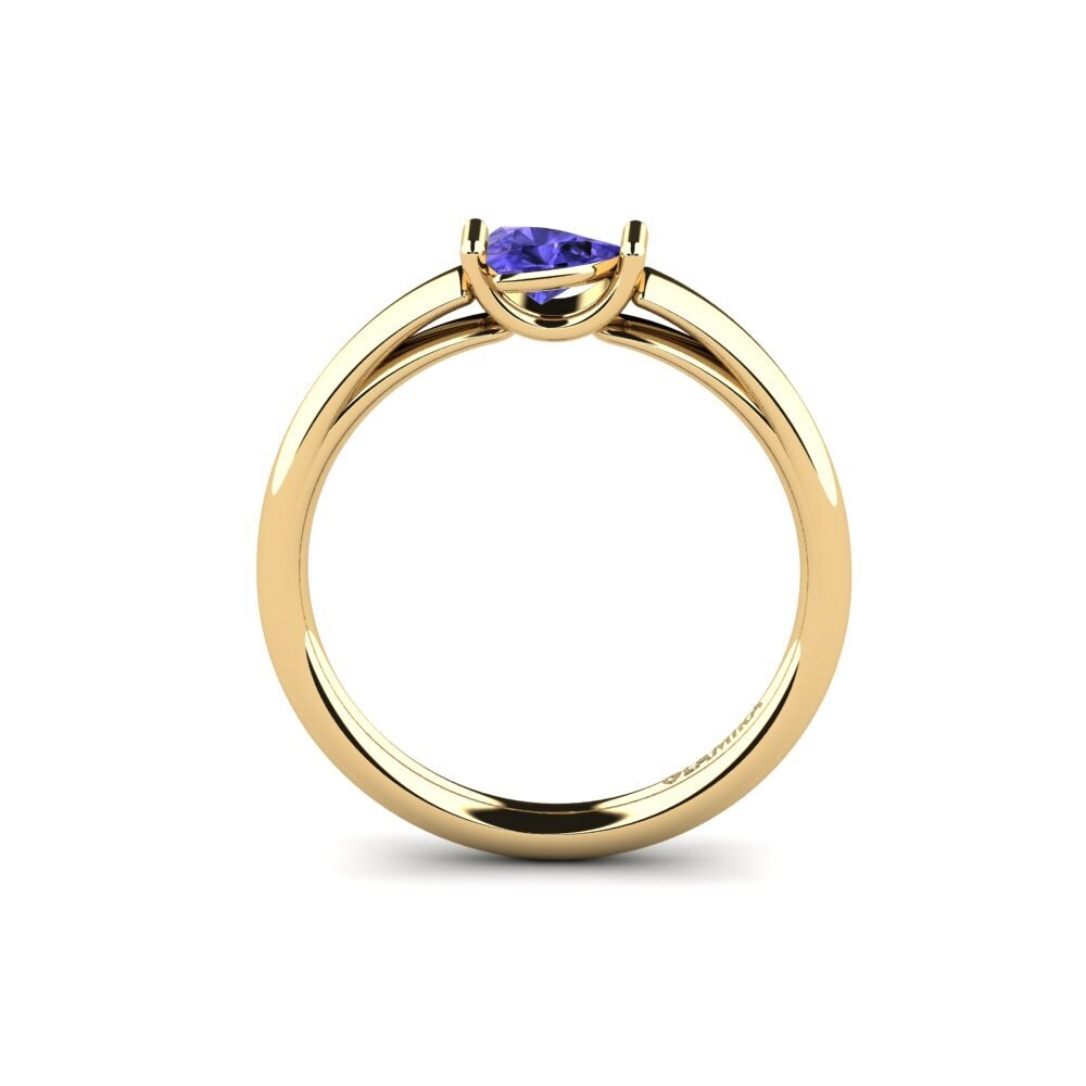 Trillion Tanzanite Engagement Ring Erkuyut