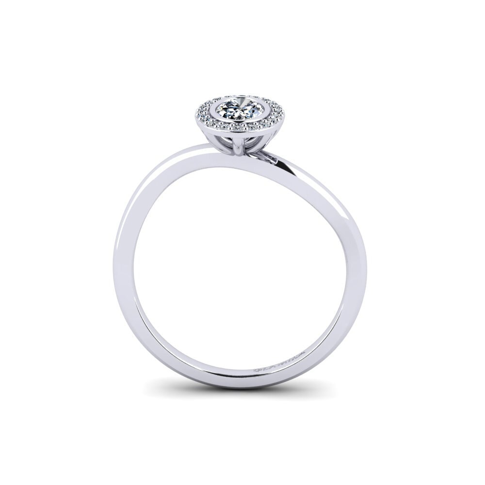 9ct White Gold Engagement Ring Fagutimes