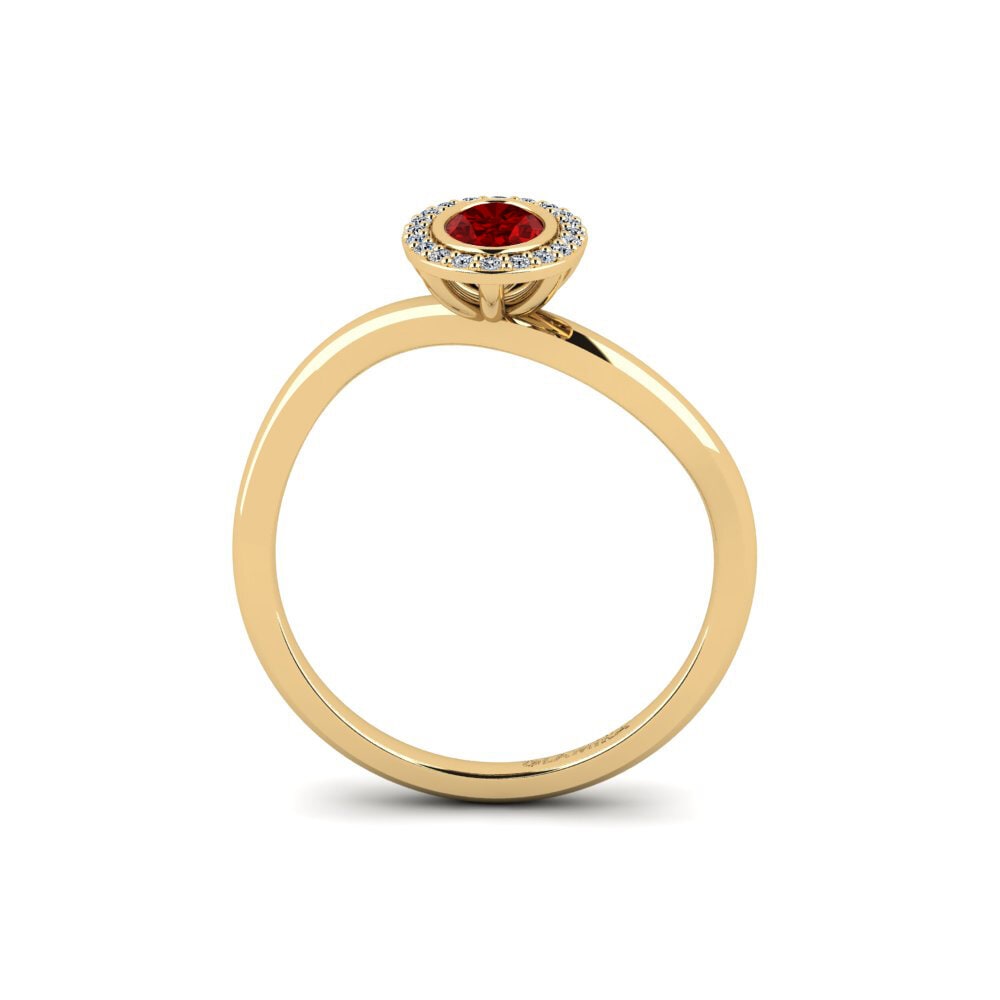 Oval Ruby (Lab Created) Engagement Ring Fagutimes