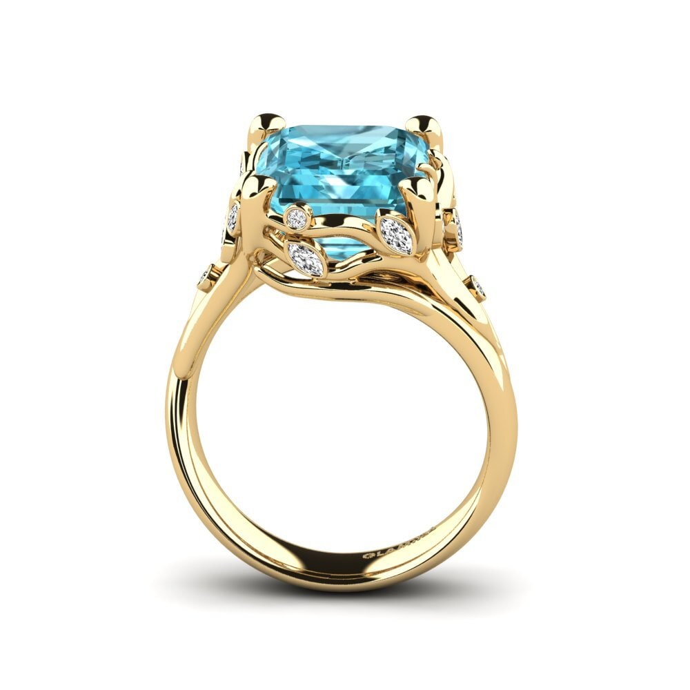 Circón Azul Anillo de compromiso Gnerspmas