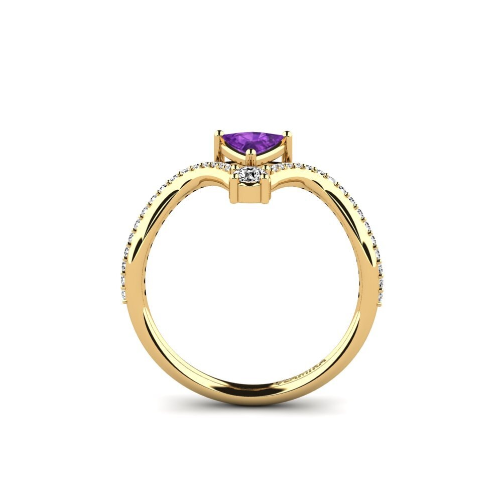 Trillion Amethyst Engagement Ring Ocellen