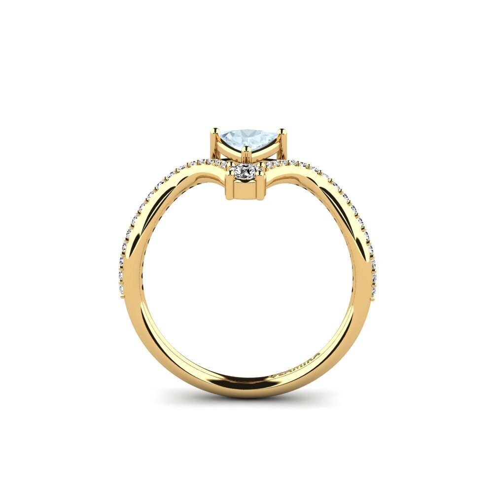 Trillion Aquamarine Engagement Ring Ocellen
