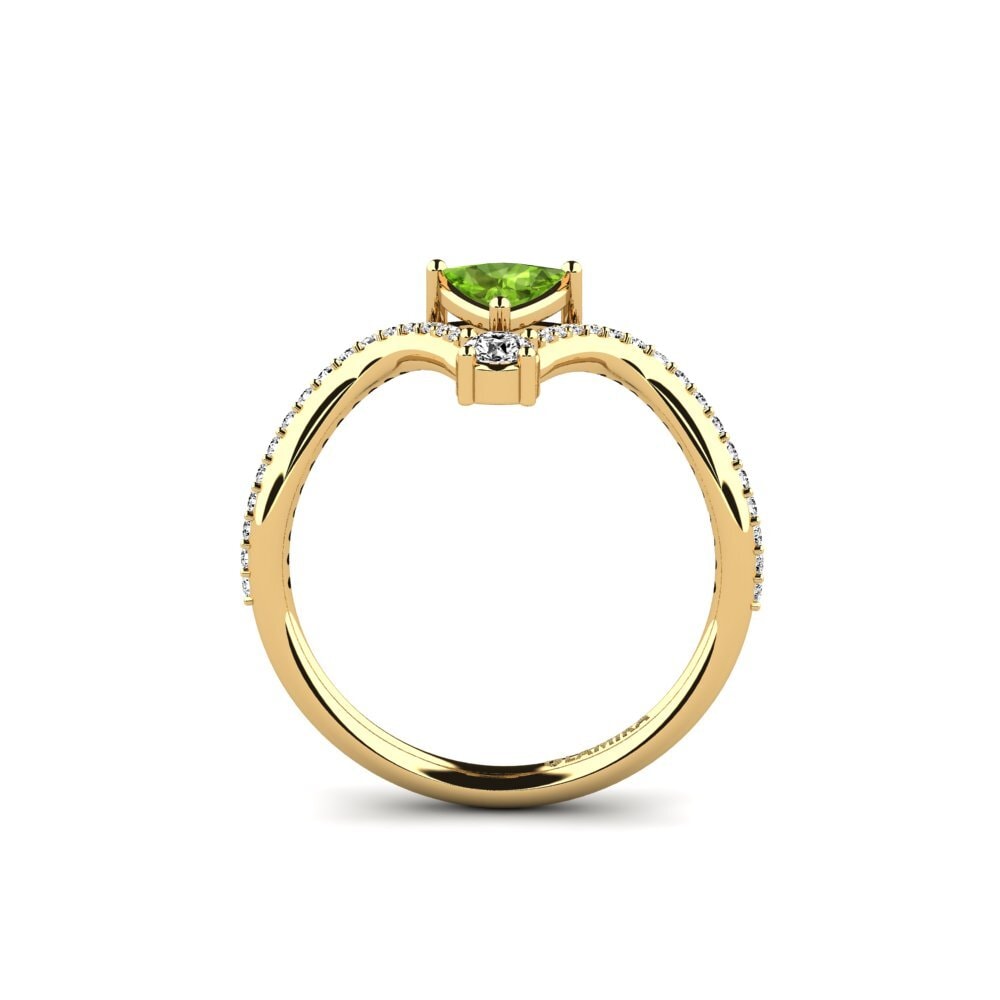 Trillion Peridot Engagement Ring Ocellen