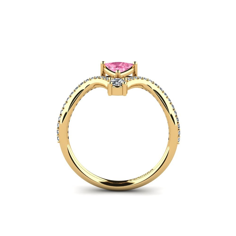 Trillion Pink Sapphire Engagement Ring Ocellen