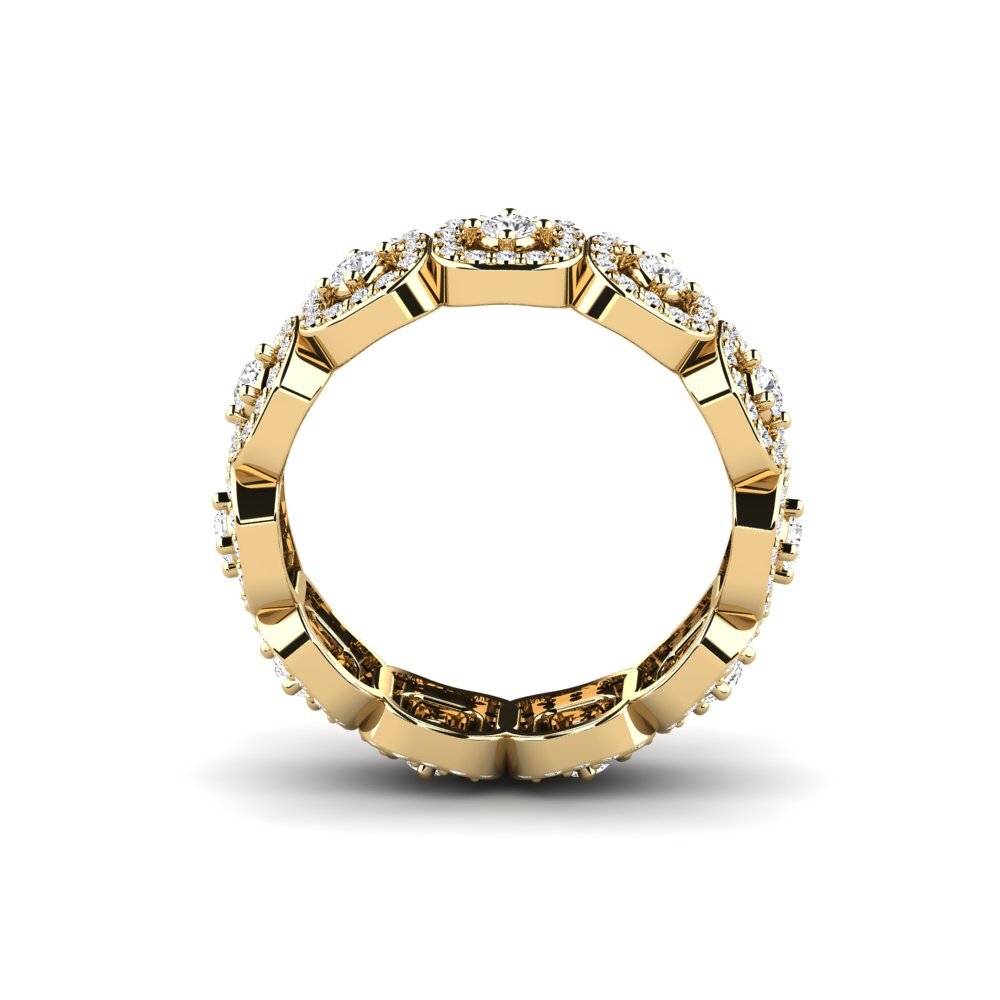 Zafiro blanco Anillo de compromiso Payla