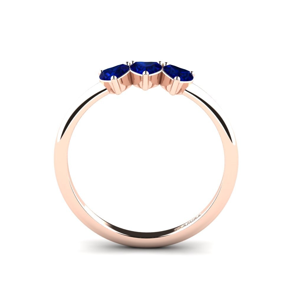 14ct Rose Gold Sapphire Engagement Ring Philitsez