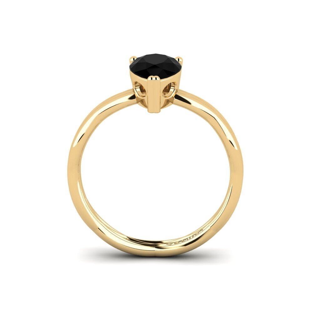Black Onyx Engagement Ring Preap