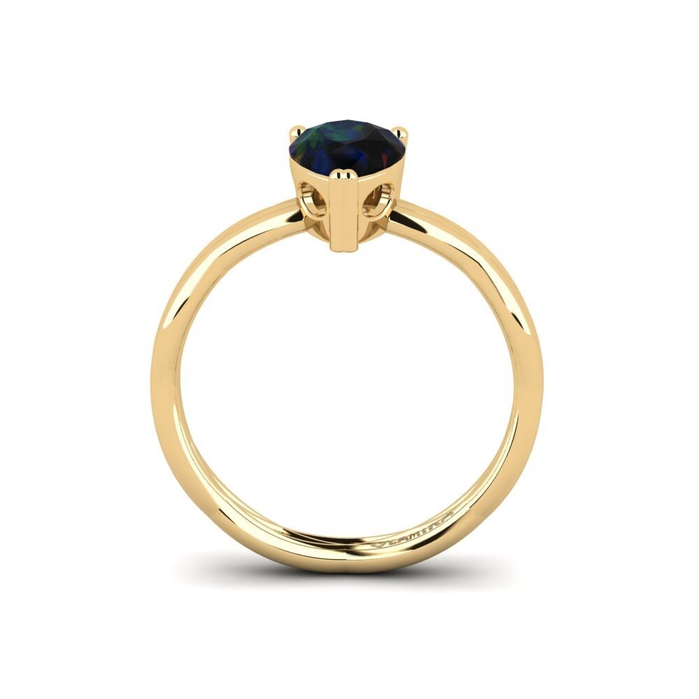 Black Opal Engagement Ring Preap