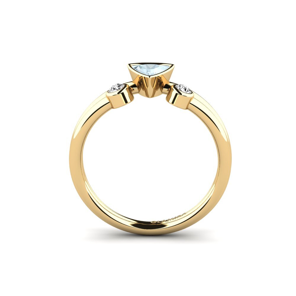 Trillion Aquamarine Engagement Ring Rosalin