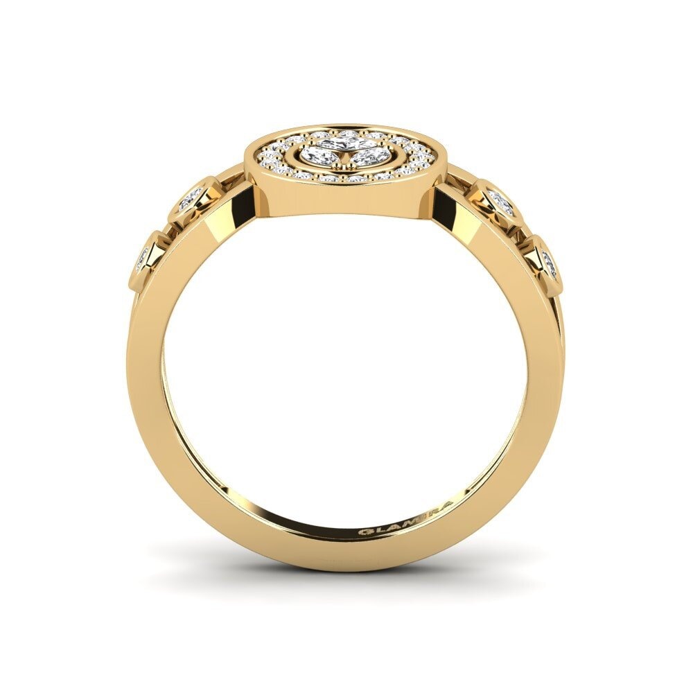 Zafiro blanco Anillo de compromiso Searibos