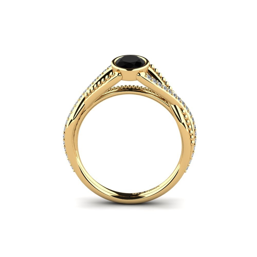 Black Diamond Engagement Ring Sidny