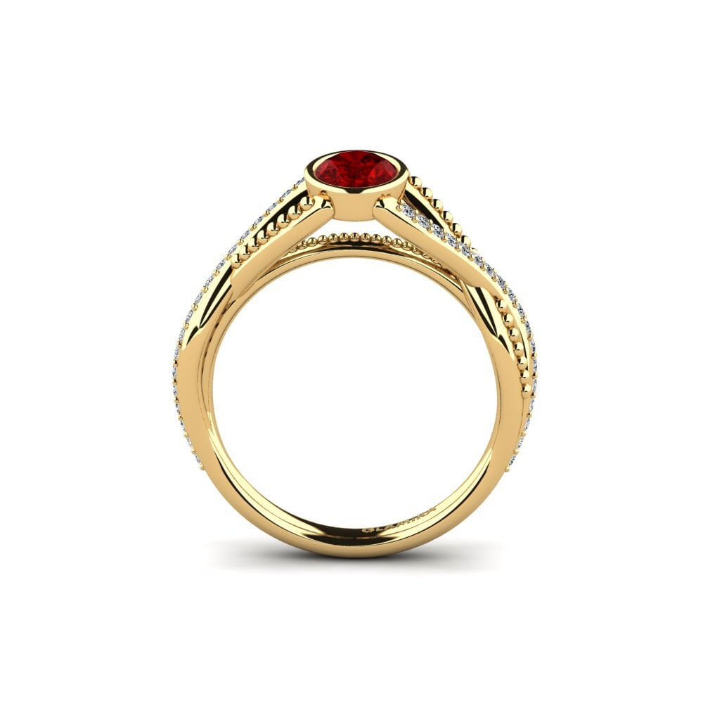 Ruby (Lab Created) Engagement Ring Sidny