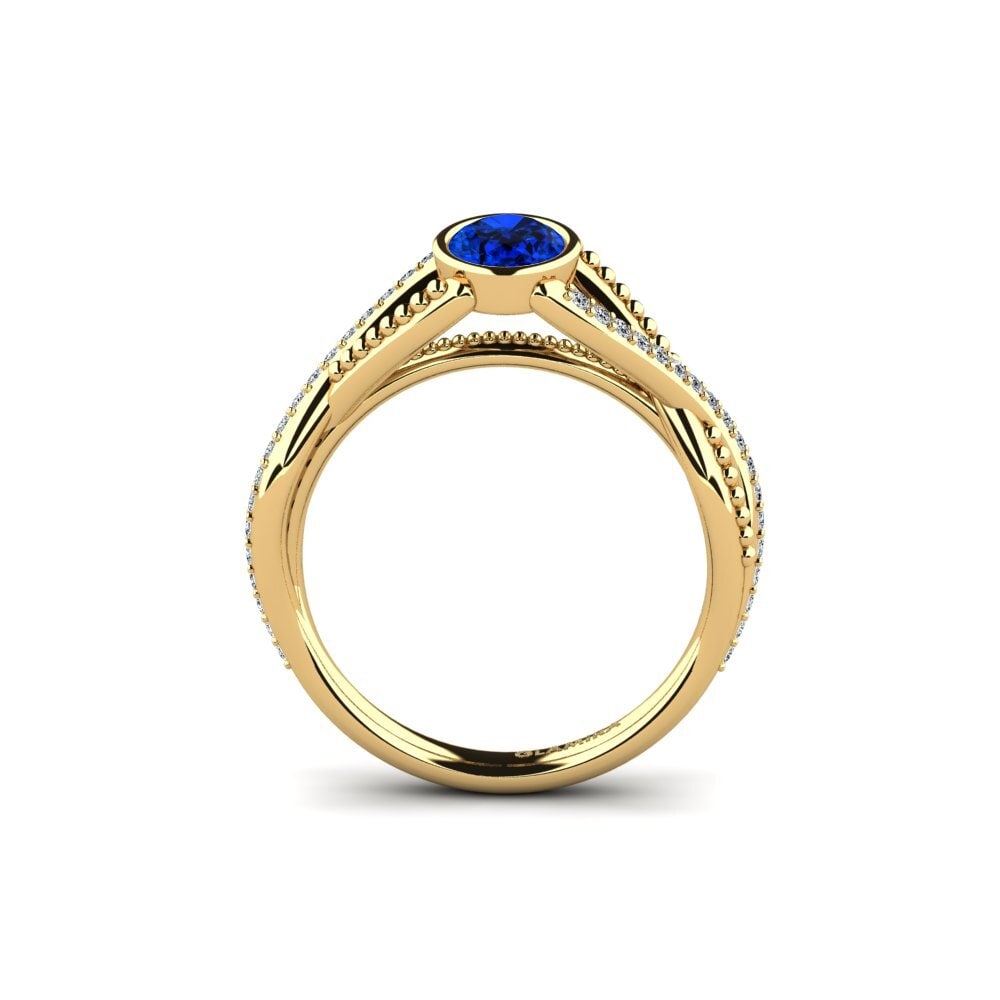 Sapphire (Lab Created) Engagement Ring Sidny
