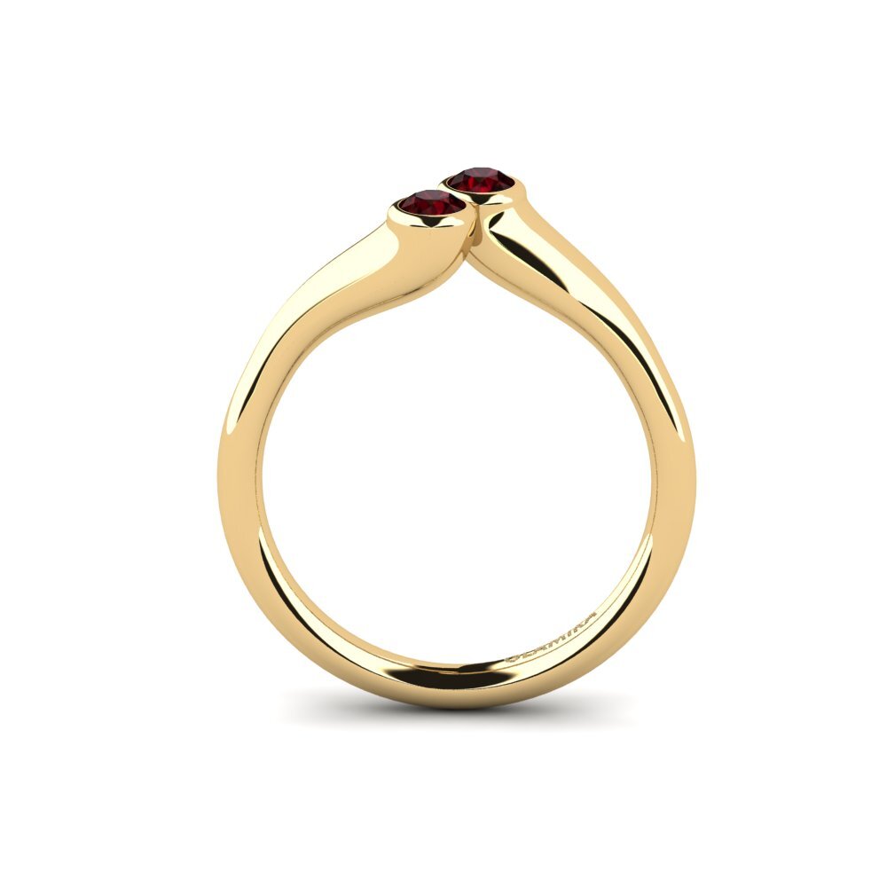 garnet Anel de Noivado Suzin