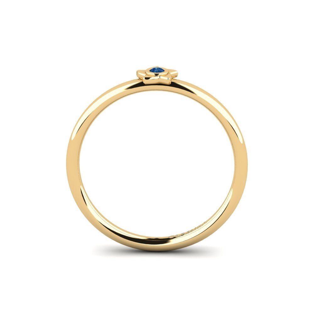 Dark Blue Zirconia Engagement Ring Torrosc