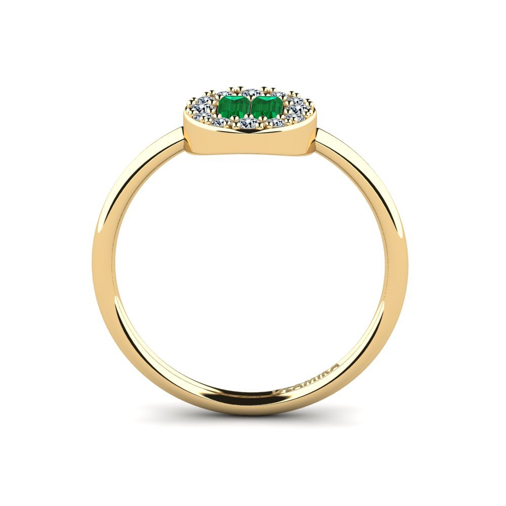 Green Zirconia Engagement Ring Yrme