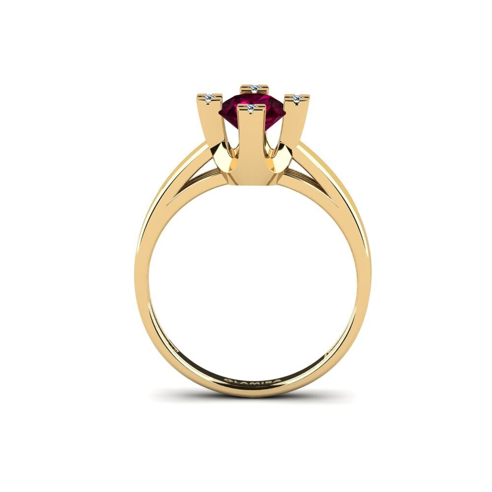 Rhodolite Garnet Engagement Ring Yrmen