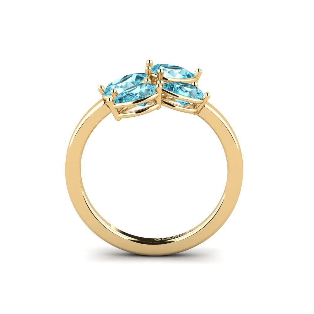 Blue Zircon Engagement Ring Adelinnat