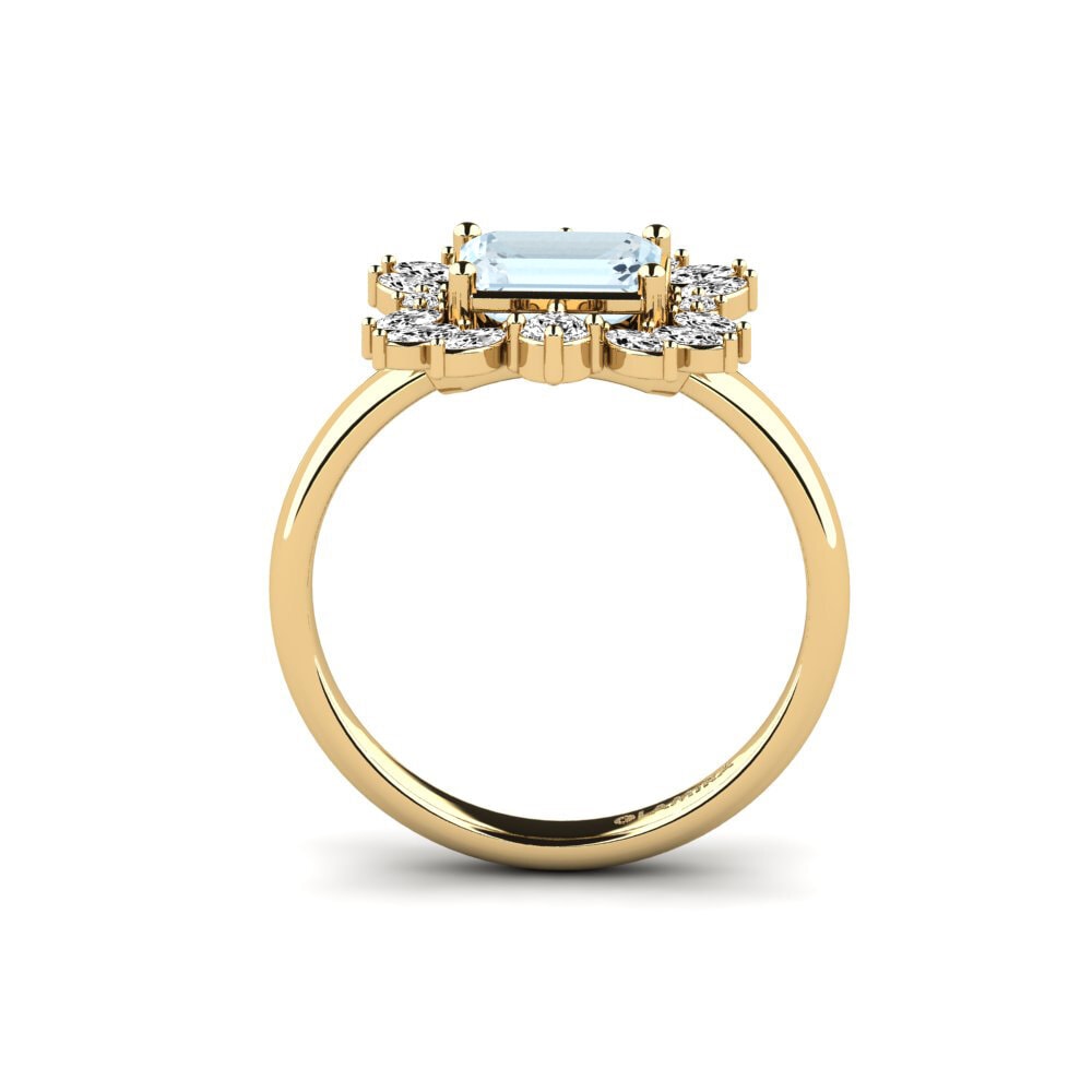 Aguamarina Anillo de compromiso Hram