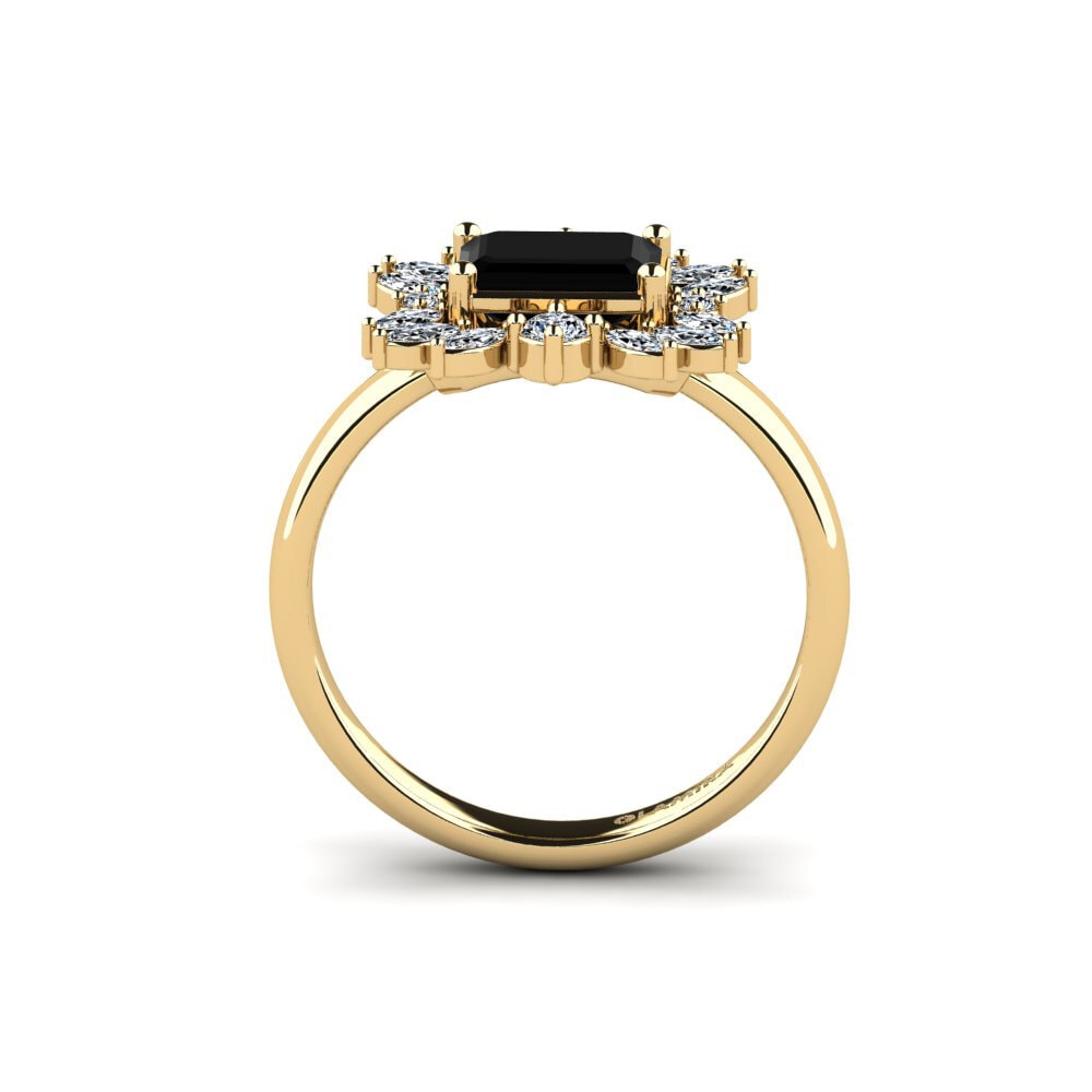 Black Sapphire Engagement Ring Hram