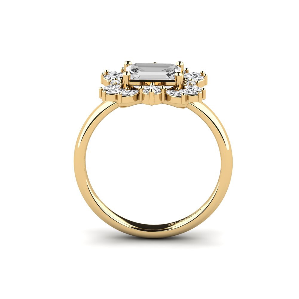 Zafiro blanco Anillo de compromiso Hram