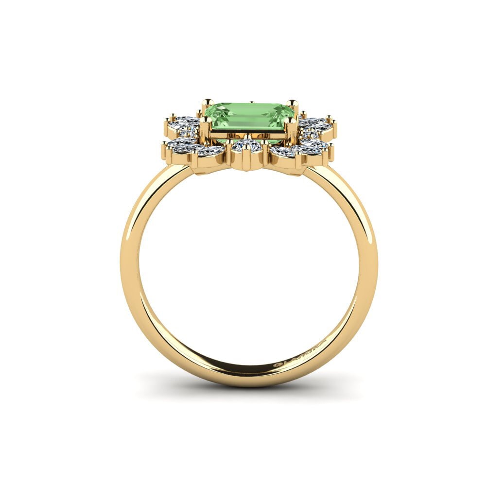 Diamante Verde Anillo de compromiso Hram
